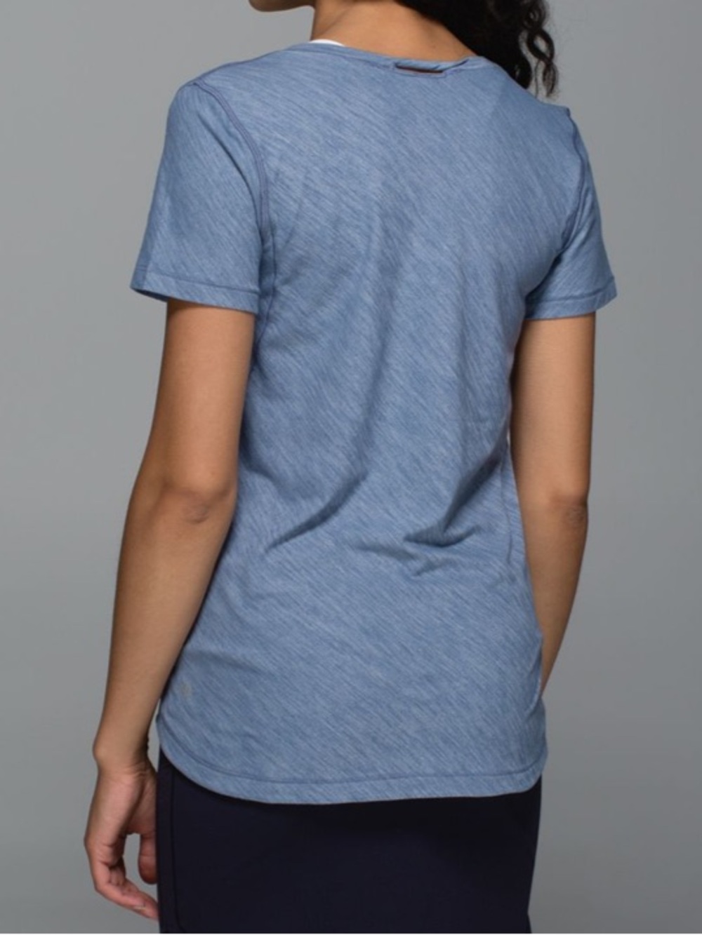 Lululemon Light Blue What The Sport V Neck Tee Size 8-10 - Picture 3 of 12